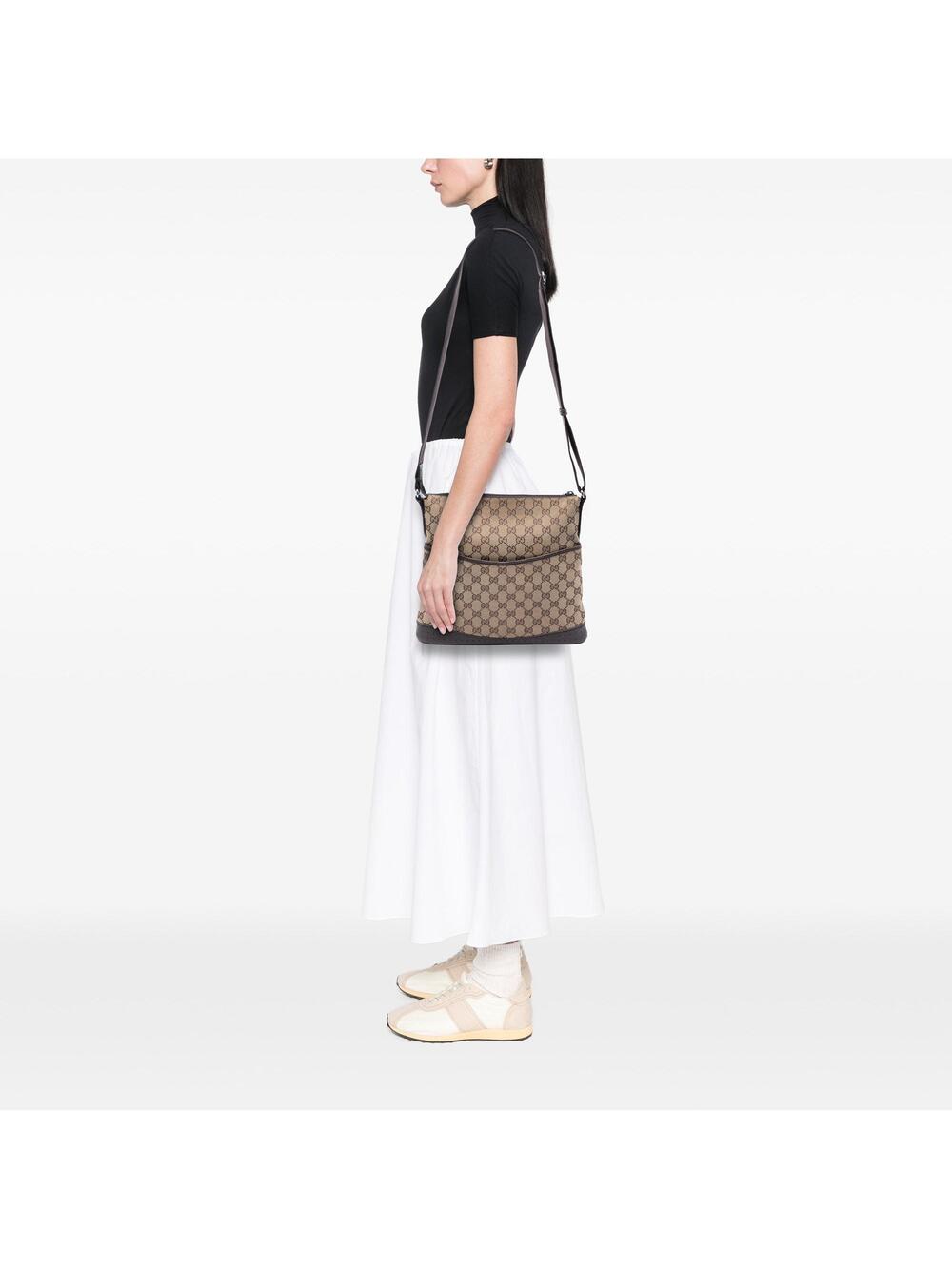 Gucci Zip Messenger Bag Gg Canvas With #266615G67B - Picture 6 of 6